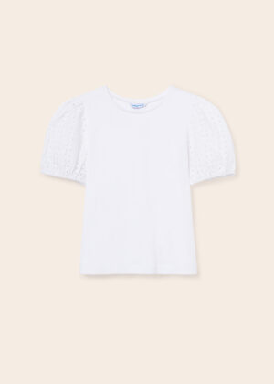 Tričko s krátkým rukávem madeira bílé JUNIOR Mayoral velikost: 140 (10 let)