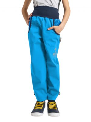 dětské softshellové kalhoty s fleecem Unuo Basic Tyrkysová