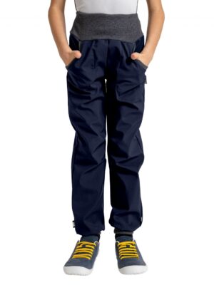 dětské softshellové kalhoty s fleecem Unuo Street Modročerná