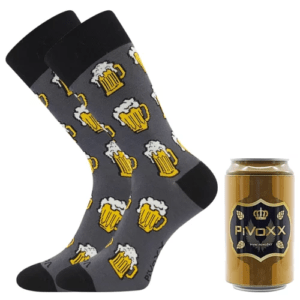 ponožky PiVoXX + plechovka pivo Velikost ponožek: 39-42 EU